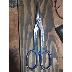 GM 6070 Tin Snips 10 Inch Blue Drop Forged Solid Steel Metal Shears Japan